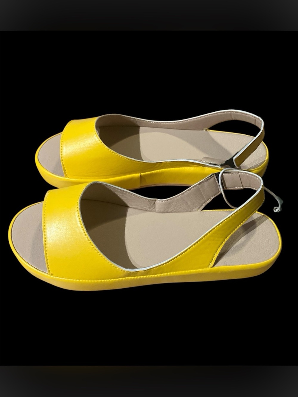 NWT Yellow Women's Slingback Sandals